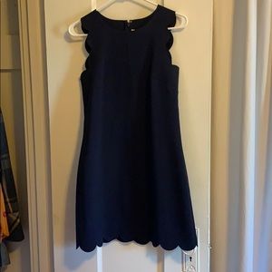 J.Crew Navy Scalloped dress